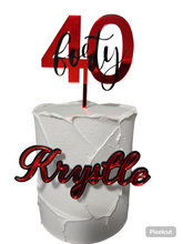 Load image into Gallery viewer, Age Acrylic Cake Toppers/Cake Charms (Double Layer)