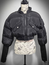 Load image into Gallery viewer, "Soror" Crop Puff Jacket